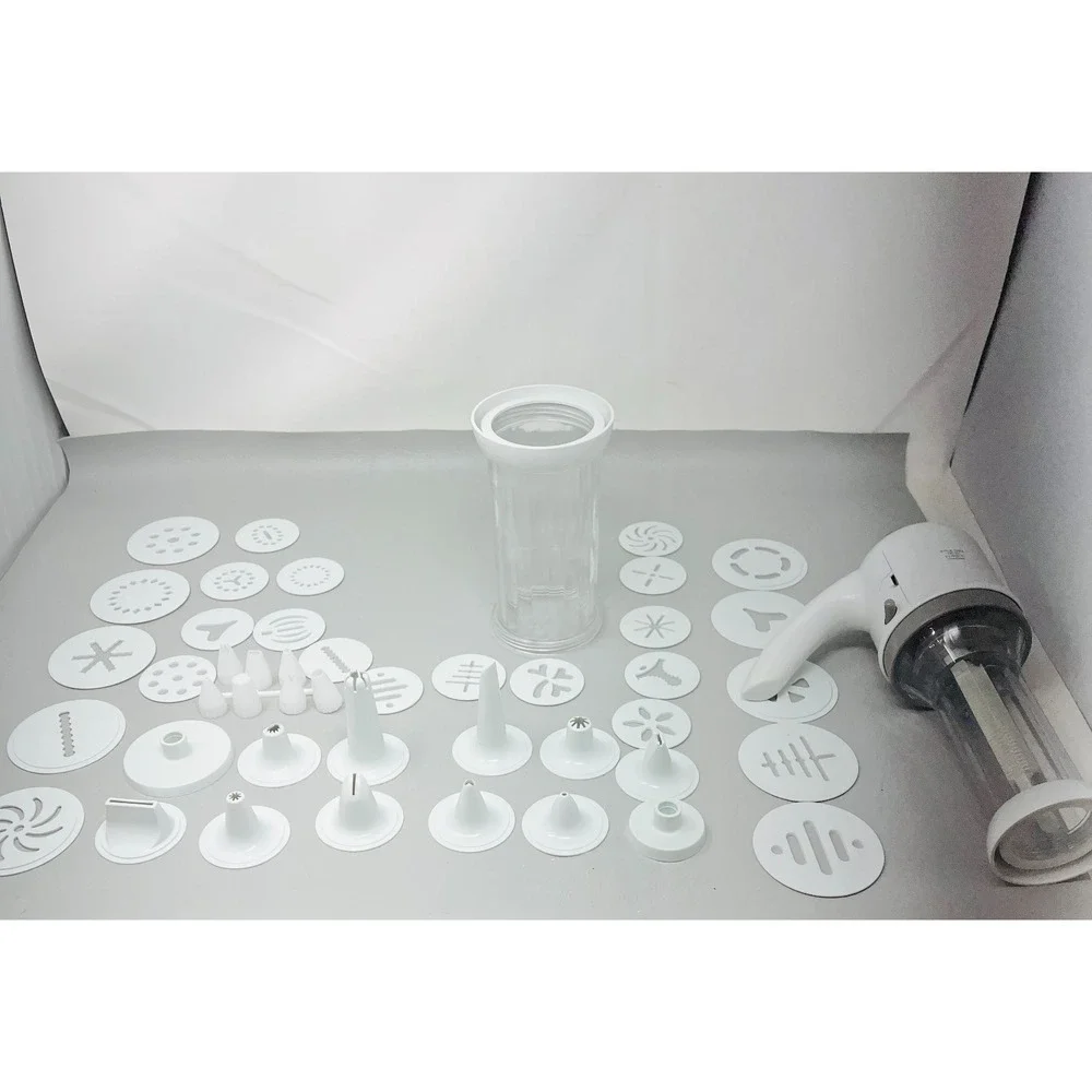 Bonjour Cookie Factory Battery Operated Cookie Press Decorating Kit 39 Piece Set